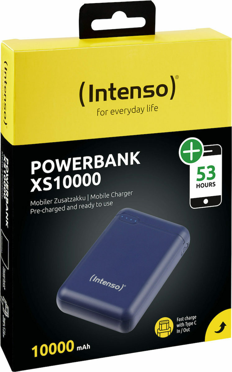 Intenso XS Power Bank 10000mAh με Θύρα USB-A και Θύρα USB-C Μπλε - Image 3