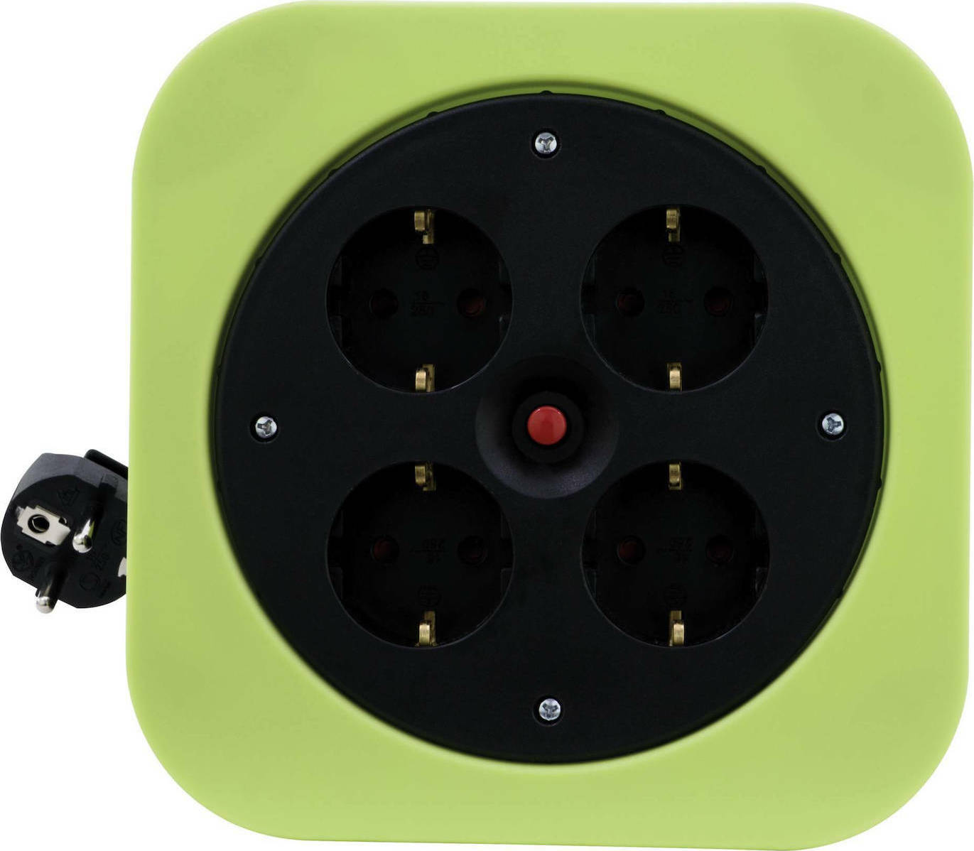 REV Cable Box S S-Box Green 10m Μπαλαντέζα Καρούλι Κλειστού Τύπου 4 Θέσεων με Καλώδιο 10m Διατομής 3x1.5mm² Πράσινη
