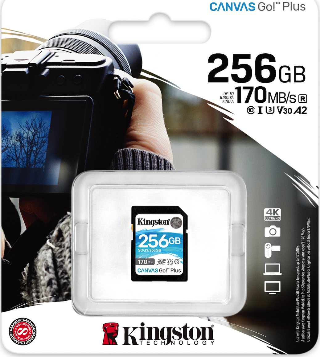 Kingston Canvas Go Plus SDXC 256GB Class 10 U3 V30 A2 UHS-I - Image 2