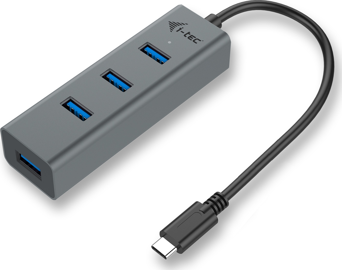 i-tec USB 3.1 Hub 4 Θυρών με σύνδεση USB-C Γκρι