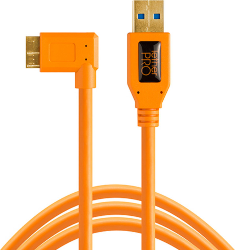 Tether Tools Angle (90°) USB 3.0 to micro USB Cable Πορτοκαλί 4.6m (TET-CU61RT15-ORG) - Image 3