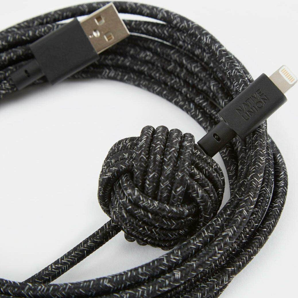 Native Union Night Cable USB-A to Lightning 3m Cosmos (NCABLE-KV-L-CS-BLK) - Image 2