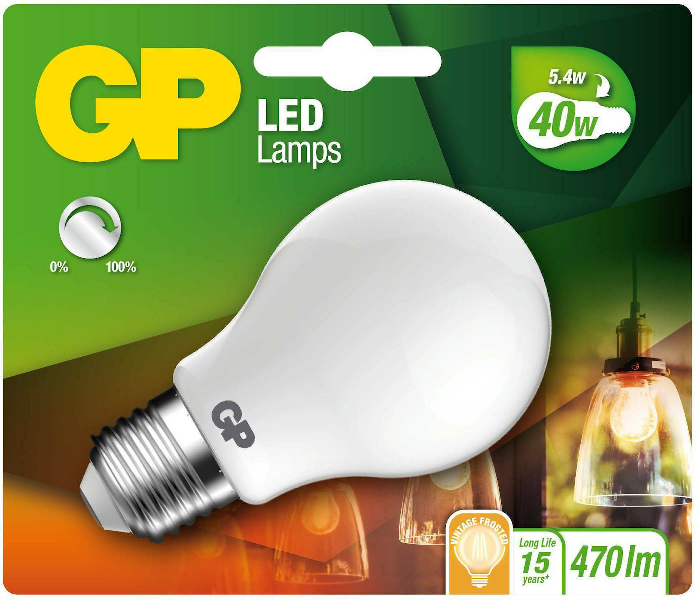 GP Batteries 078227 Λάμπα LED Dimmable 7W για Ντουί E27 Θερμό Λευκό - Image 2