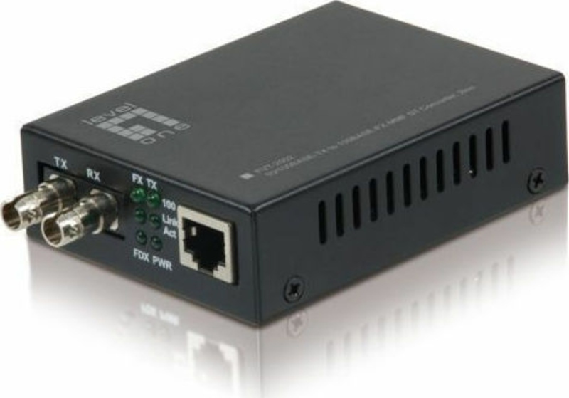 Level One FVT-2002 RJ45 to ST Fast Ethernet Media Converter