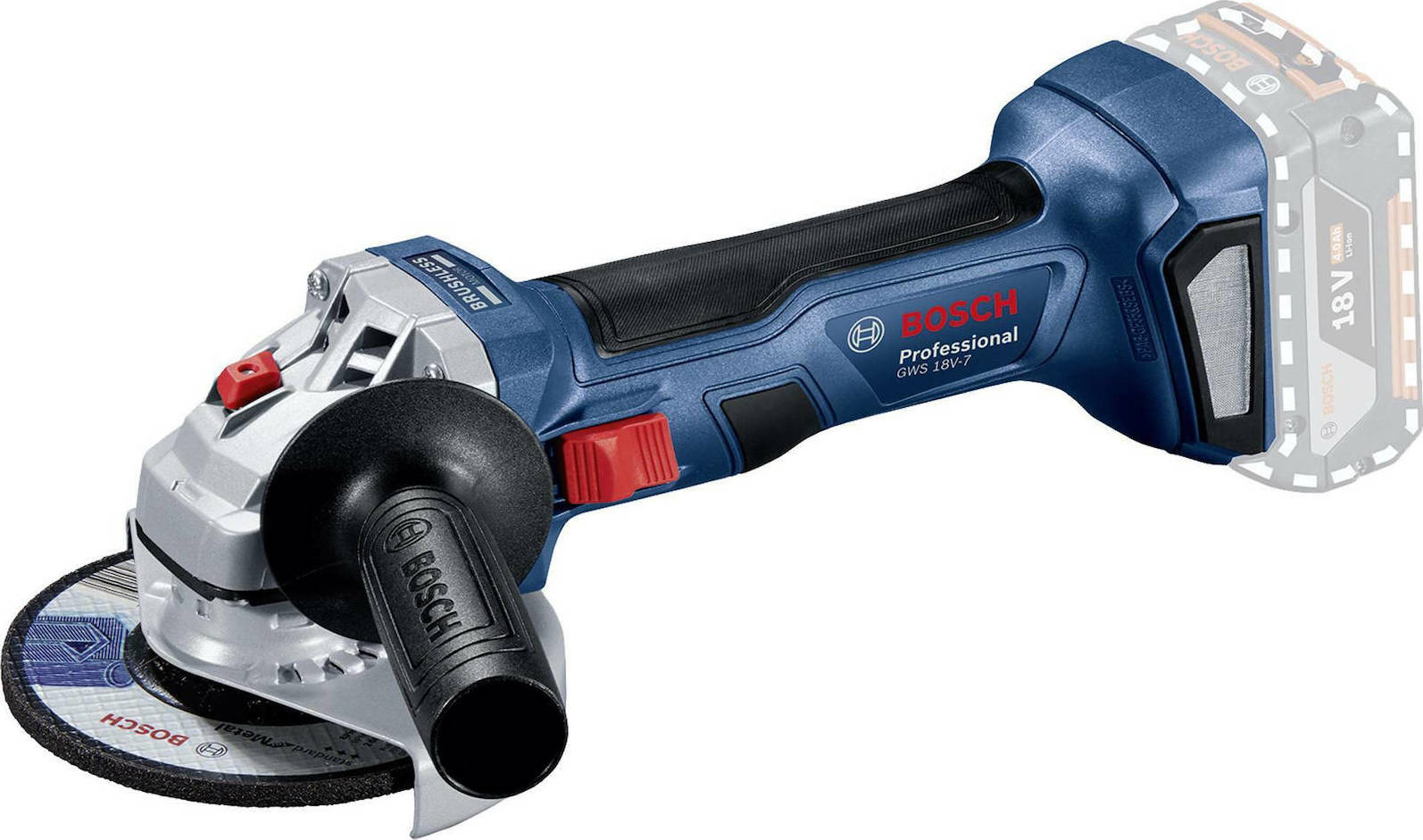 Bosch GWS 18V-7 Τροχός Μπαταρίας Solo