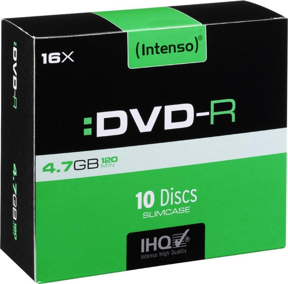 Intenso Εγγράψιμα DVD-R 16x 4.7GB 10τμχ
