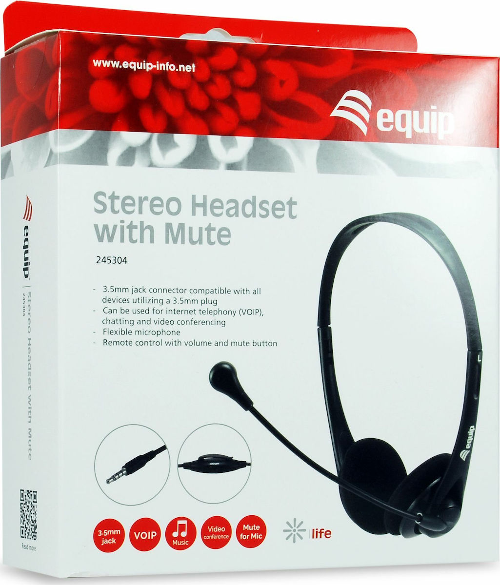 Equip Stereo Headset With Mute On Ear Multimedia Ακουστικά με μικροφωνο και σύνδεση 3.5mm Jack - Image 5