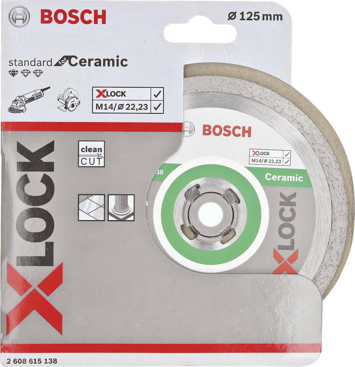 Bosch Διαμαντόδισκος Κοπής X-Lock Standard Ceramic Δίσκος Κοπής Δομικών Υλικών 125mm 2608615138 - Image 2