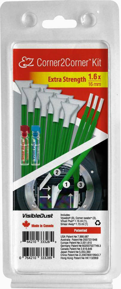 Visible Dust Καθαρισμός Αισθητήρα EZ Corner2Corner Kit 1.6x Extra Strength