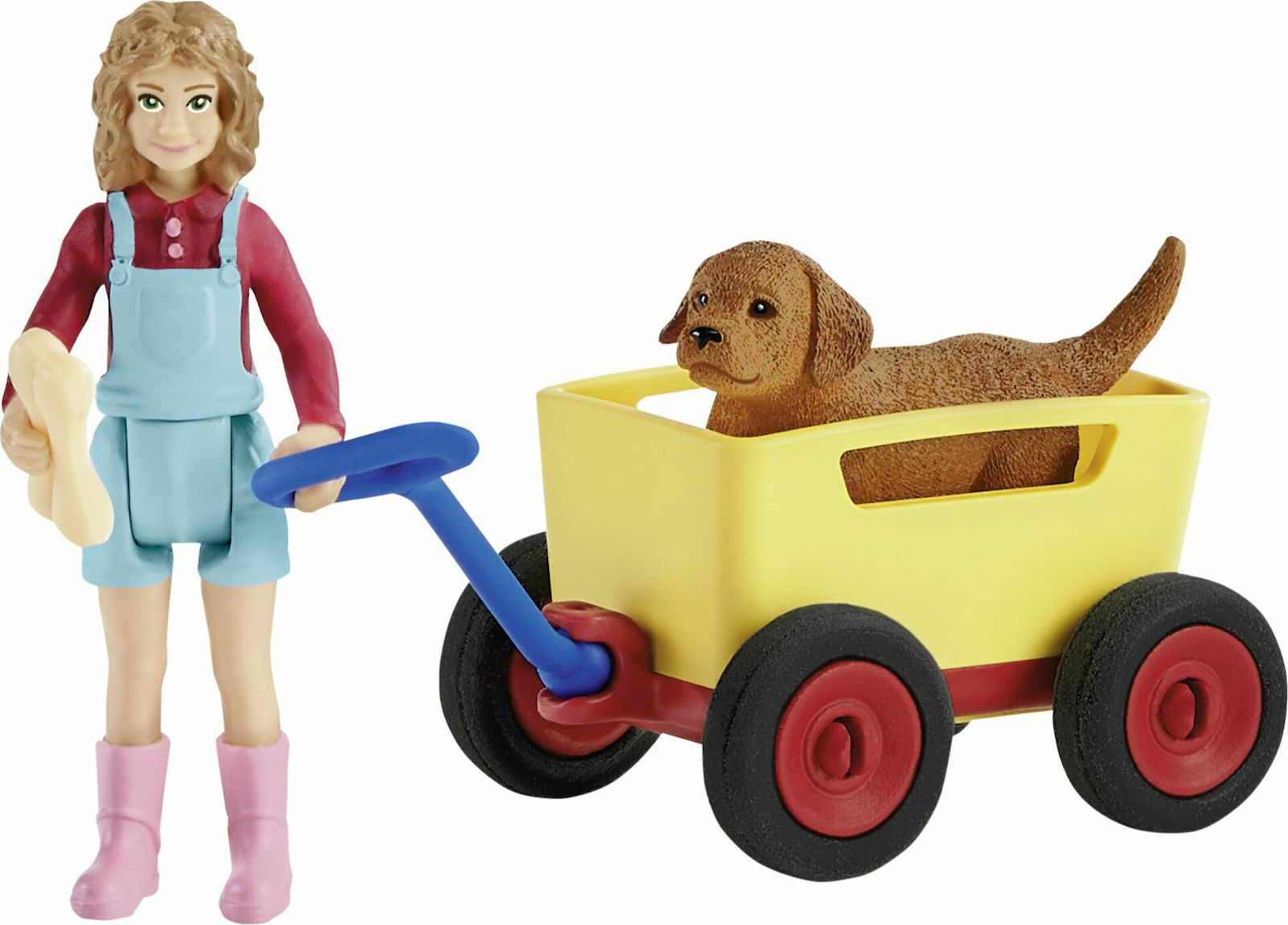 Schleich-S Παιχνίδι Μινιατούρα Σετ Puppy Wagon Ride για 3-8 Ετών