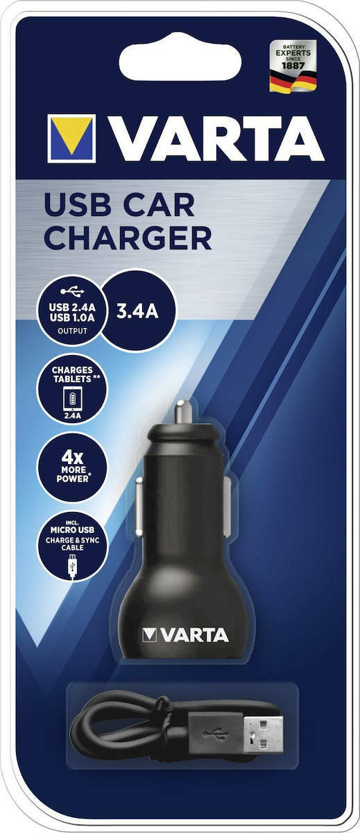 Varta Φορτιστής Αυτοκινήτου με Θύρες 2xUSB-A - Image 2