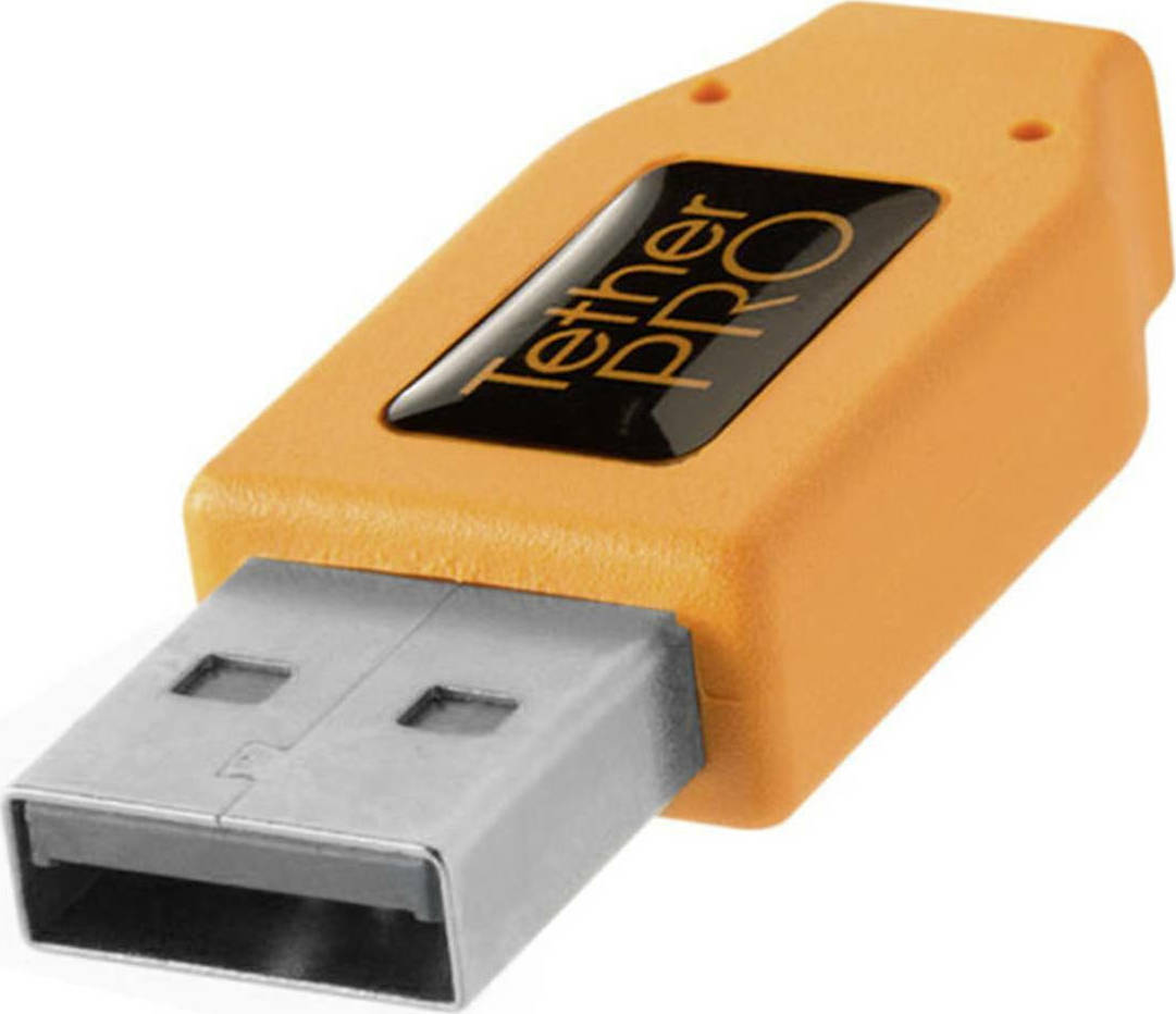 Tether Tools Καλώδιο Pigtail USB-A male - Mini B 0.50m Πορτοκαλί (TET-CU51RT02-ORG) - Image 4