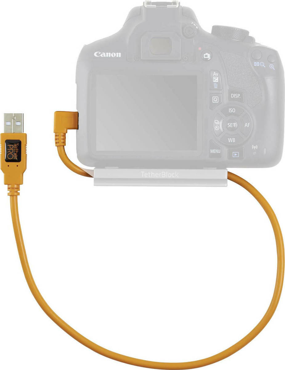 Tether Tools Καλώδιο Pigtail USB-A male - Mini B 0.50m Πορτοκαλί (TET-CU51RT02-ORG) - Image 2