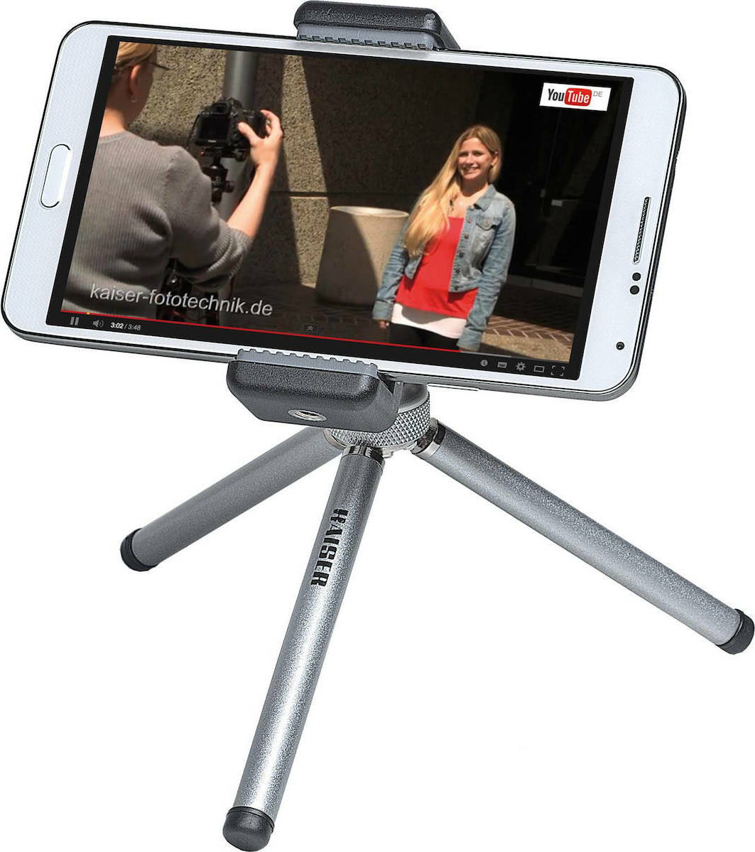 Kaiser Smartphone Stand Τρίποδο Κινητού Ασημί - Image 3