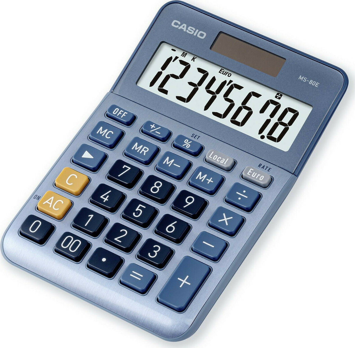 Casio MS-80E Αριθμομηχανή 8 Ψηφίων σε Μπλε Χρώμα MS-80E - Image 2