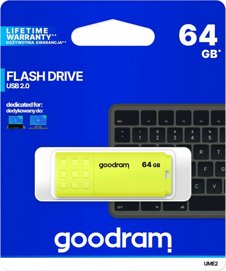 GoodRAM UME2 64GB USB 2.0 Stick Κίτρινο - Image 5
