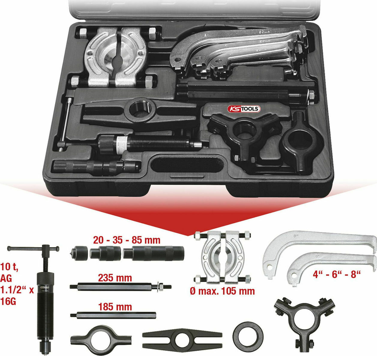 Ks Tools Universal Βαλίτσα με 22 Εργαλεία - Image 3