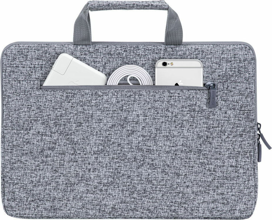 Rivacase Anvik 7913 Αδιάβροχη Τσάντα Ώμου / Χειρός για Laptop 13.3" σε Γκρι χρώμα - Image 4