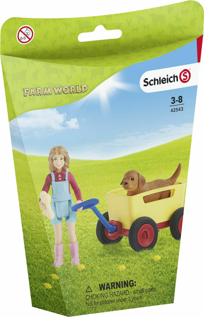 Schleich-S Παιχνίδι Μινιατούρα Σετ Puppy Wagon Ride για 3-8 Ετών - Image 2