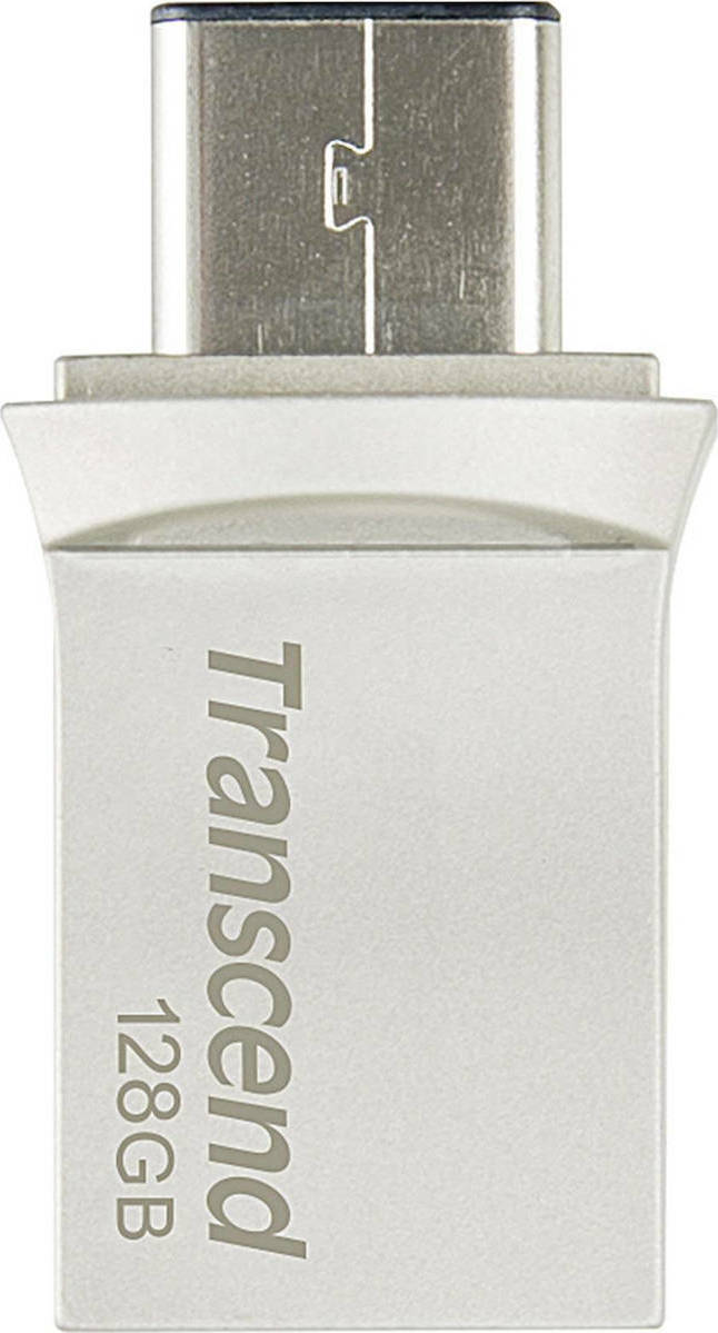 Transcend JetFlash 890 128GB USB 3.1 Stick με σύνδεση USB-A & USB-C Ασημί - Image 4