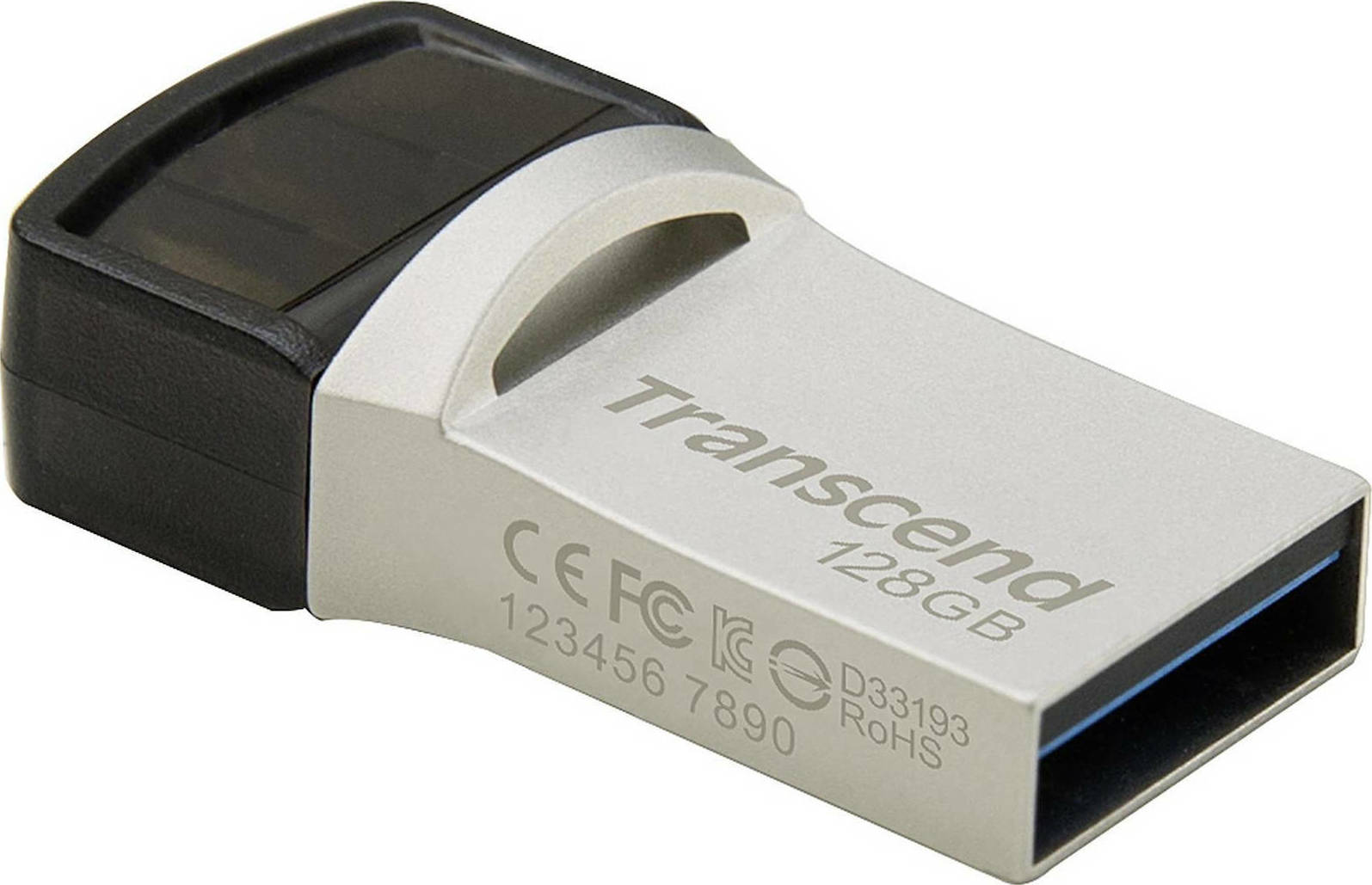 Transcend JetFlash 890 128GB USB 3.1 Stick με σύνδεση USB-A & USB-C Ασημί - Image 5