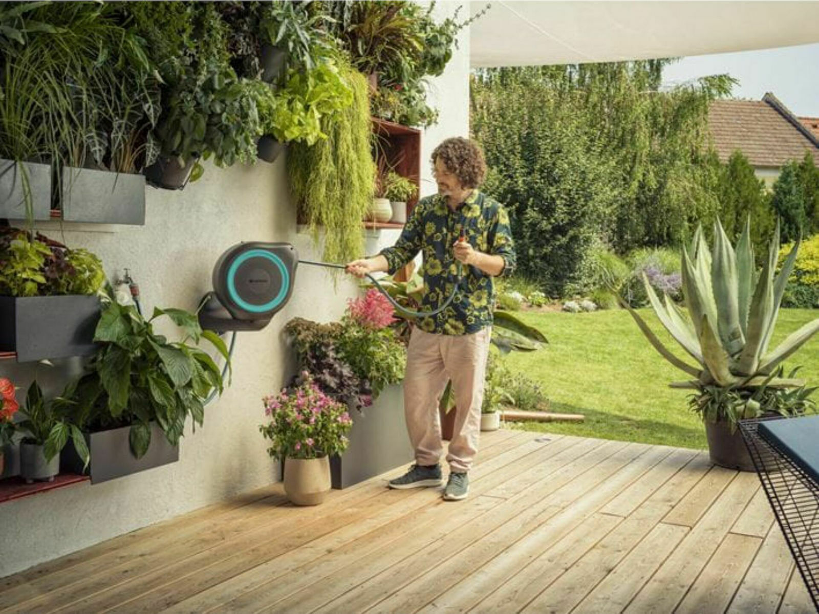 Gardena Αυτόματη Ανέμη Ποτίσματος Τοίχου με Λάστιχο 15m S 18600-20 - Image 4
