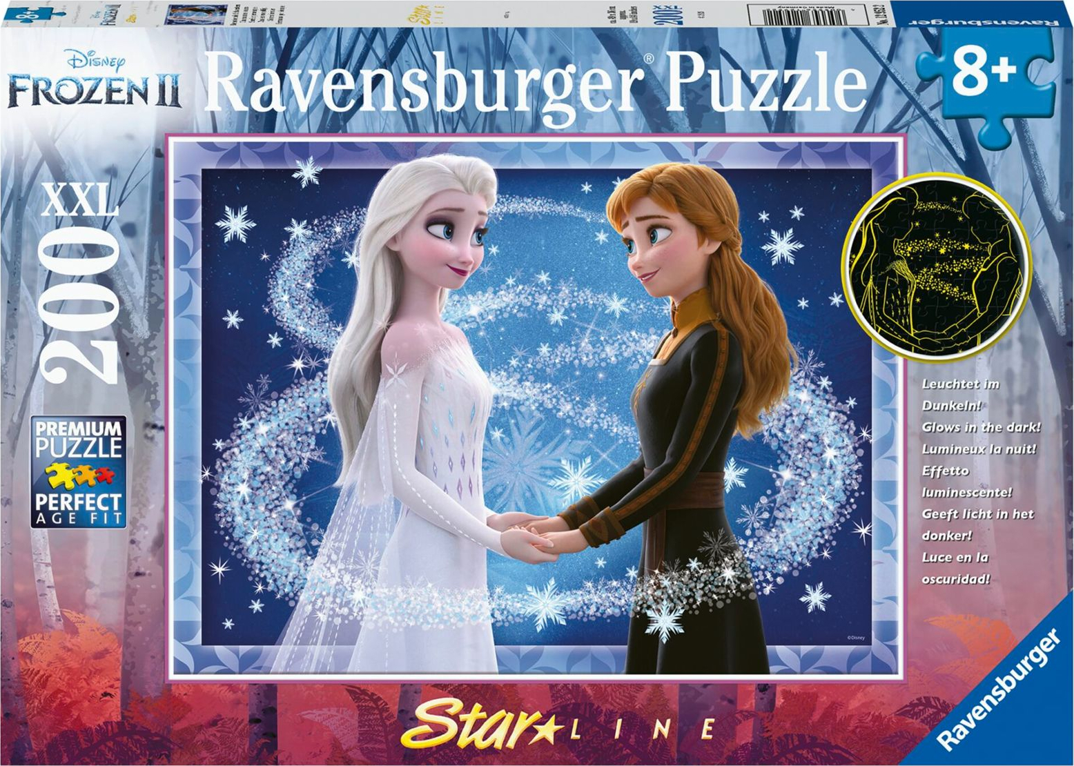 Παιδικό Puzzle Frozen Ψυχρά και Ανάποδα: Έλσα και Άννα 200pcs για 8+ Ετών Ravensburger