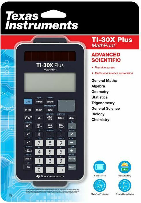 Texas Instruments TI-30X Plus MathPrint Αριθμομηχανή Επιστημονική 16 Ψηφίων σε Μαύρο Χρώμα - Image 3
