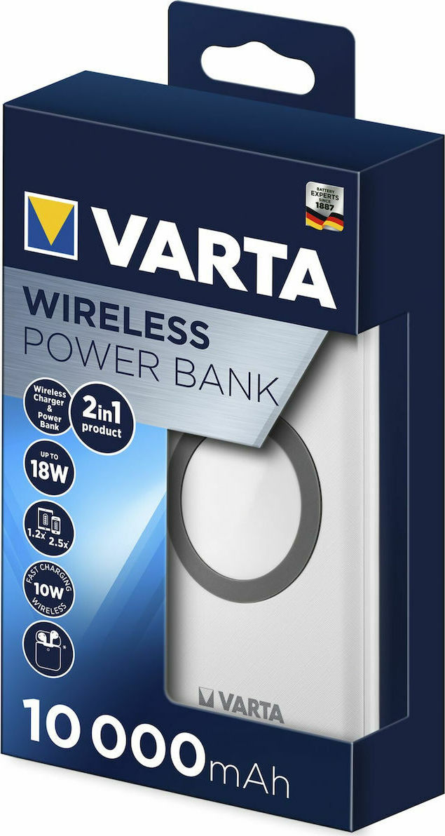 Varta Wireless 10000mAh Λευκό - Image 5