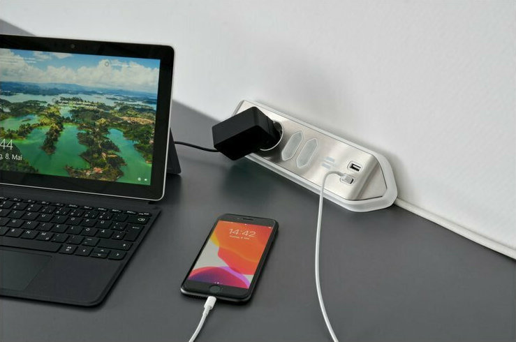Brennenstuhl Πολύπριζο 4 Θέσεων με 2 USB-A και Καλώδιο 2m Ασημί 1153590420 - Image 10
