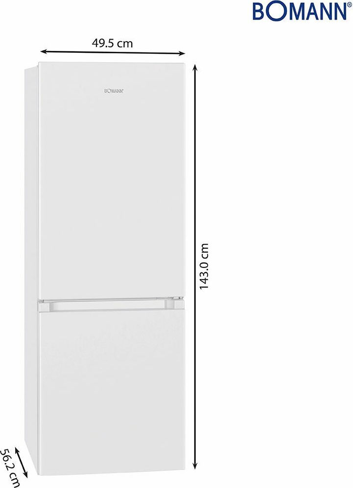 Bomann Ψυγειοκαταψύκτης 175lt Υ143xΠ49.5xΒ56.2εκ. Λευκός KG 320.2 - Image 4