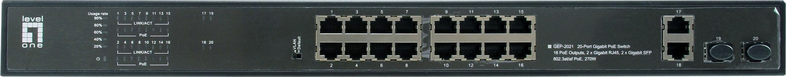 Level One GEP-2021 Unmanaged L2 PoE+