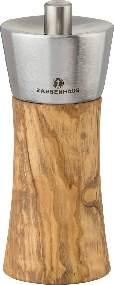 Zassenhaus Augsburg Χειροκίνητος Μύλος Αλατιού Ξύλινος σε Καφέ Χρώμα 14cm