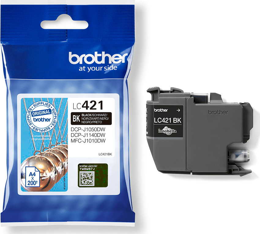 Brother LC421 Γνήσιο Μελάνι Εκτυπωτή InkJet Μαύρο (LC-421BK)