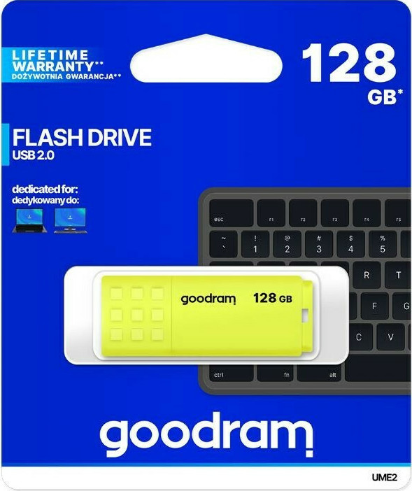 GoodRAM UME2 128GB USB 2.0 Stick Κίτρινο - Image 3