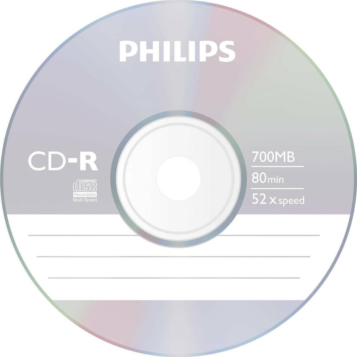 Philips Εγγράψιμα CD-R 52x 700MB Cake Box 100τμχ - Image 2