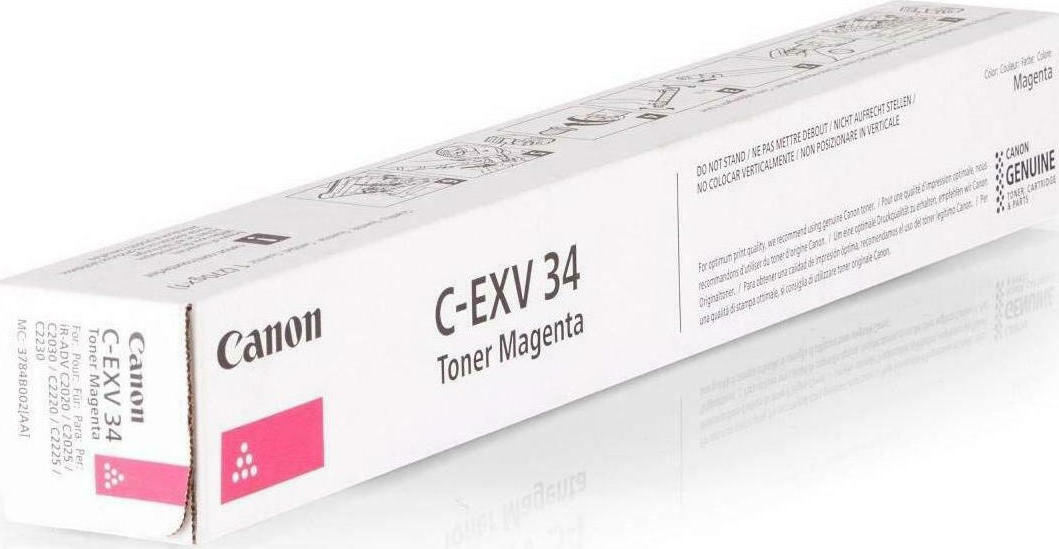 Canon C-EXV34 Γνήσιο Toner Laser Εκτυπωτή Ματζέντα 19000 Σελίδων (3784B002) - Image 2