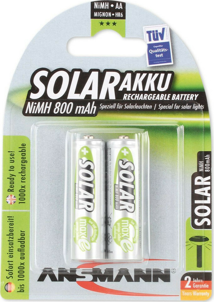 Ansmann Solar AA 800mAh 1.2V 2τμχ - Image 2