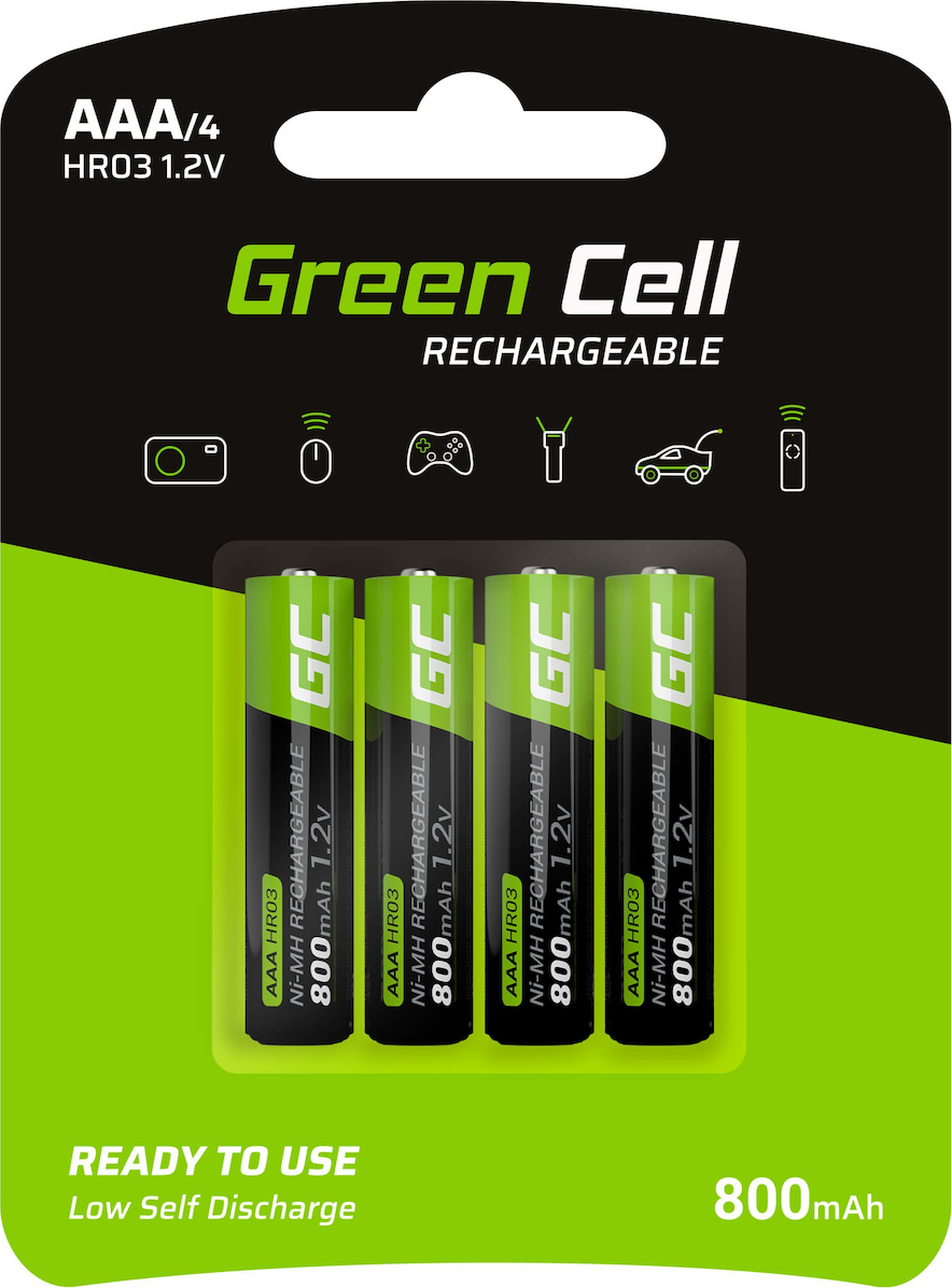 Green Cell AAA 800mAh 1.2V 4τμχ