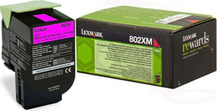 Lexmark 802XM Γνήσιο Toner Laser Εκτυπωτή Ματζέντα High Yield Extra High Yield 4000 Σελίδων (80C2XM0) - Image 2