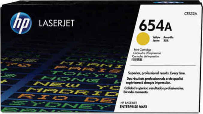 HP 654A Γνήσιο Toner Laser Εκτυπωτή Κίτρινο 15000 Σελίδων (CF332A) - Image 2