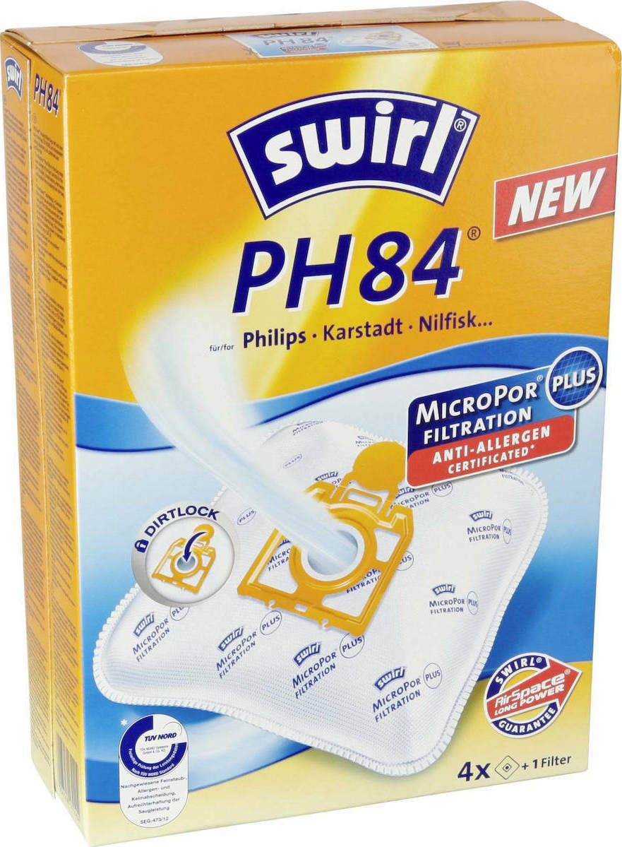 Swirl PH84 Σακούλες Σκούπας 4τμχ Συμβατή με Σκούπα Nilfisk / Philips - Image 2