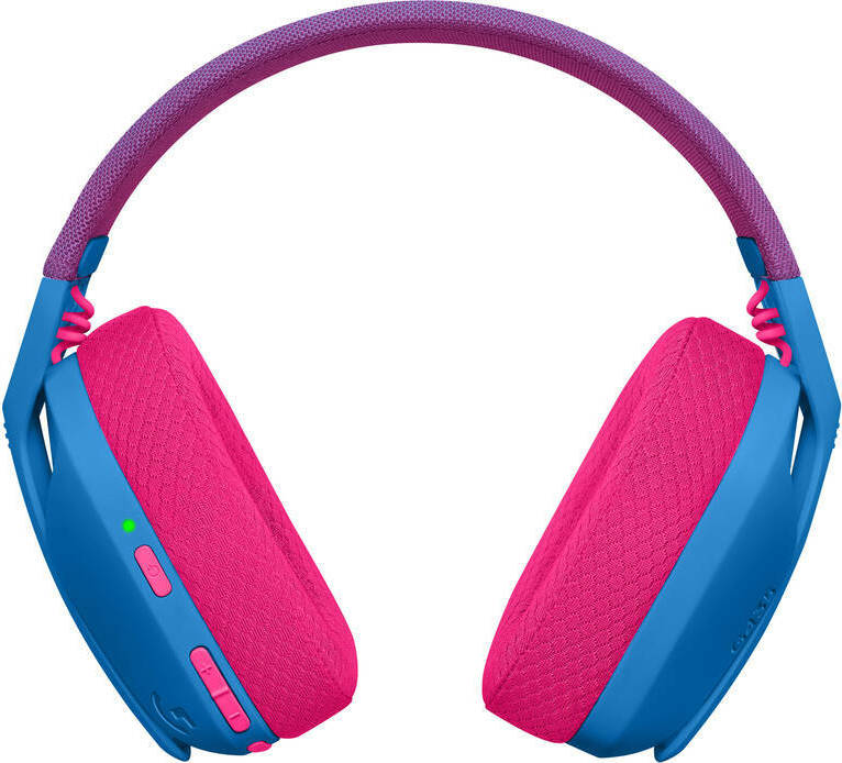 Logitech G435 Lightspeed Ασύρματο Over Ear Gaming Headset με σύνδεση Bluetooth / USB Μπλε/Φούξια - Image 2