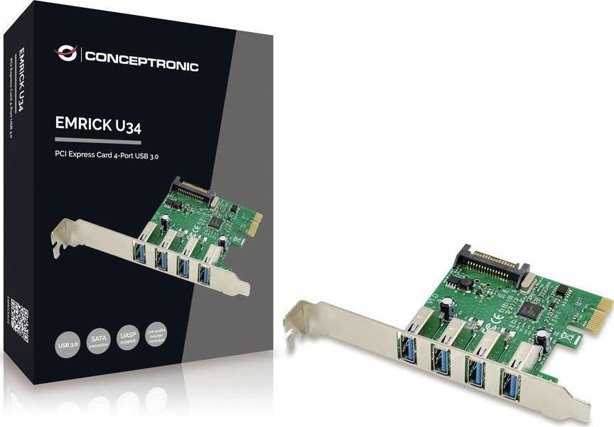 Conceptronic Κάρτα PCIe σε 4 θύρες USB 3.0 - Image 2