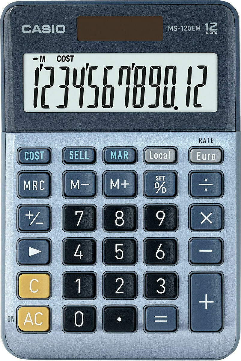 Casio Αριθμομηχανή Λογιστική 12 Ψηφίων σε Μπλε Χρώμα - Image 2