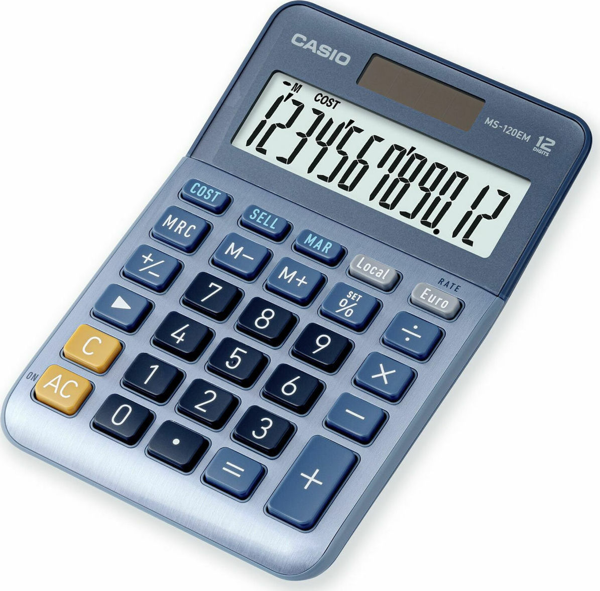 Casio Αριθμομηχανή Λογιστική 12 Ψηφίων σε Μπλε Χρώμα - Image 3