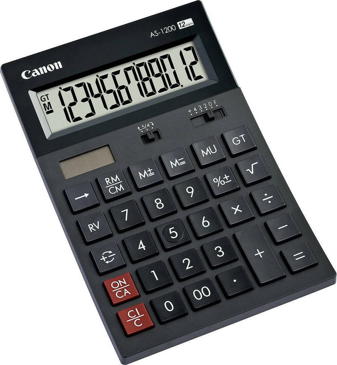 Canon AS-1200 Αριθμομηχανή 12 Ψηφίων σε Μαύρο Χρώμα - Image 2