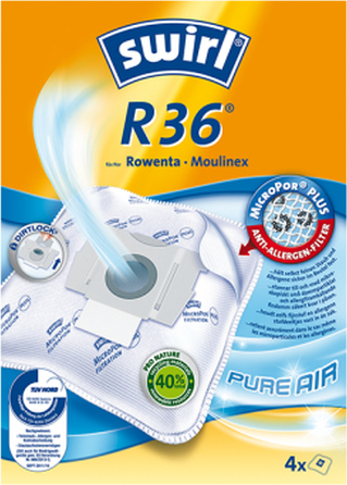 Swirl R36 Σακούλες Σκούπας 4τμχ Συμβατή με Σκούπα Moulinex / Rowenta - Image 2