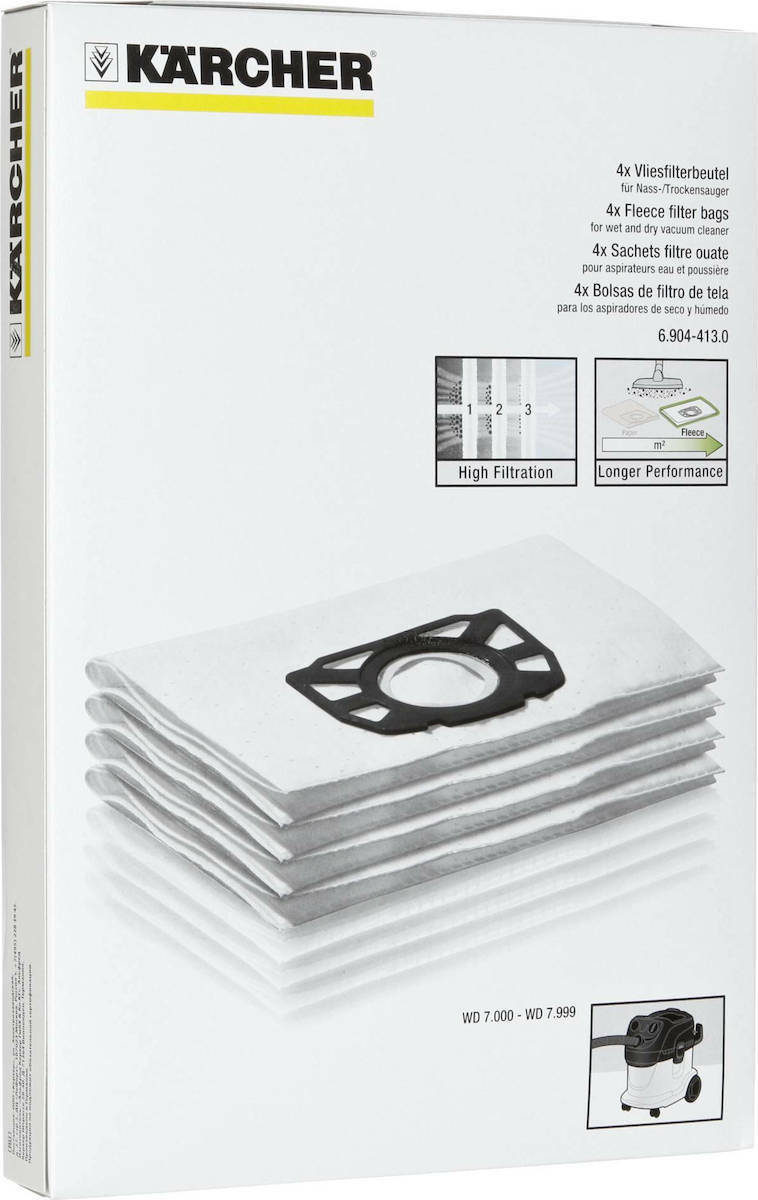 Karcher 6.904-413.0 Σακούλες Σκούπας 4τμχ Συμβατή με Σκούπα Karcher - Image 2