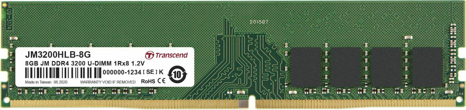Transcend JetRam DDR4 με Module 1x8GB και Ταχύτητα 3200 για Desktop JM3200HLB-8G - Image 2